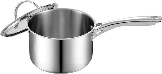 3 Quart Stainless Steel Saucepan with Lid